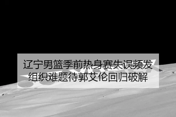 辽宁男篮季前热身赛失误频发 组织难题待郭艾伦回归破解